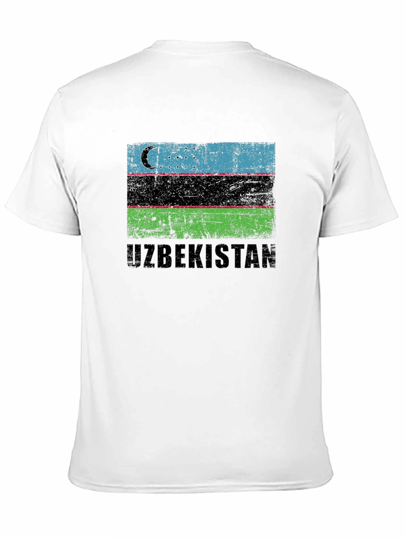 Uzbekistan Flag Graphic T-Shirt