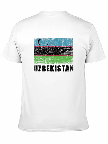 Uzbekistan Flag Graphic T-Shirt
