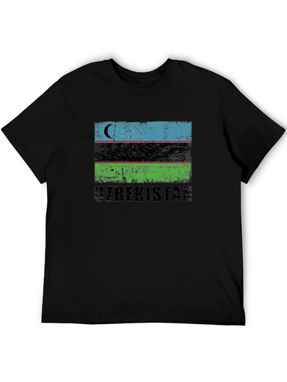 Uzbekistan Flag Graphic T-Shirt