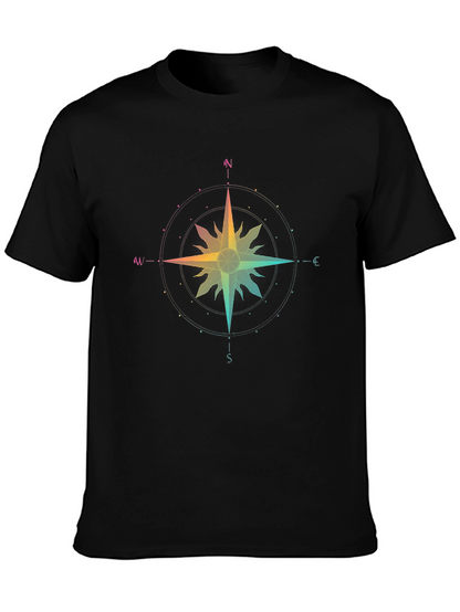Rainbow Compass Rose Graphic Tee - Unisex