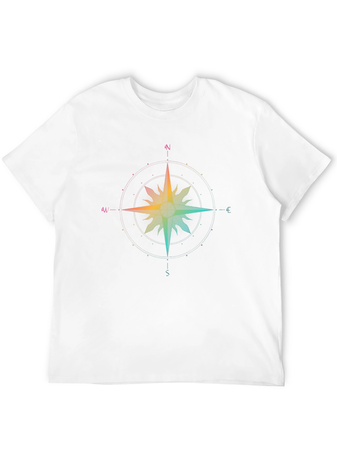 Rainbow Compass Rose Graphic Tee - Unisex
