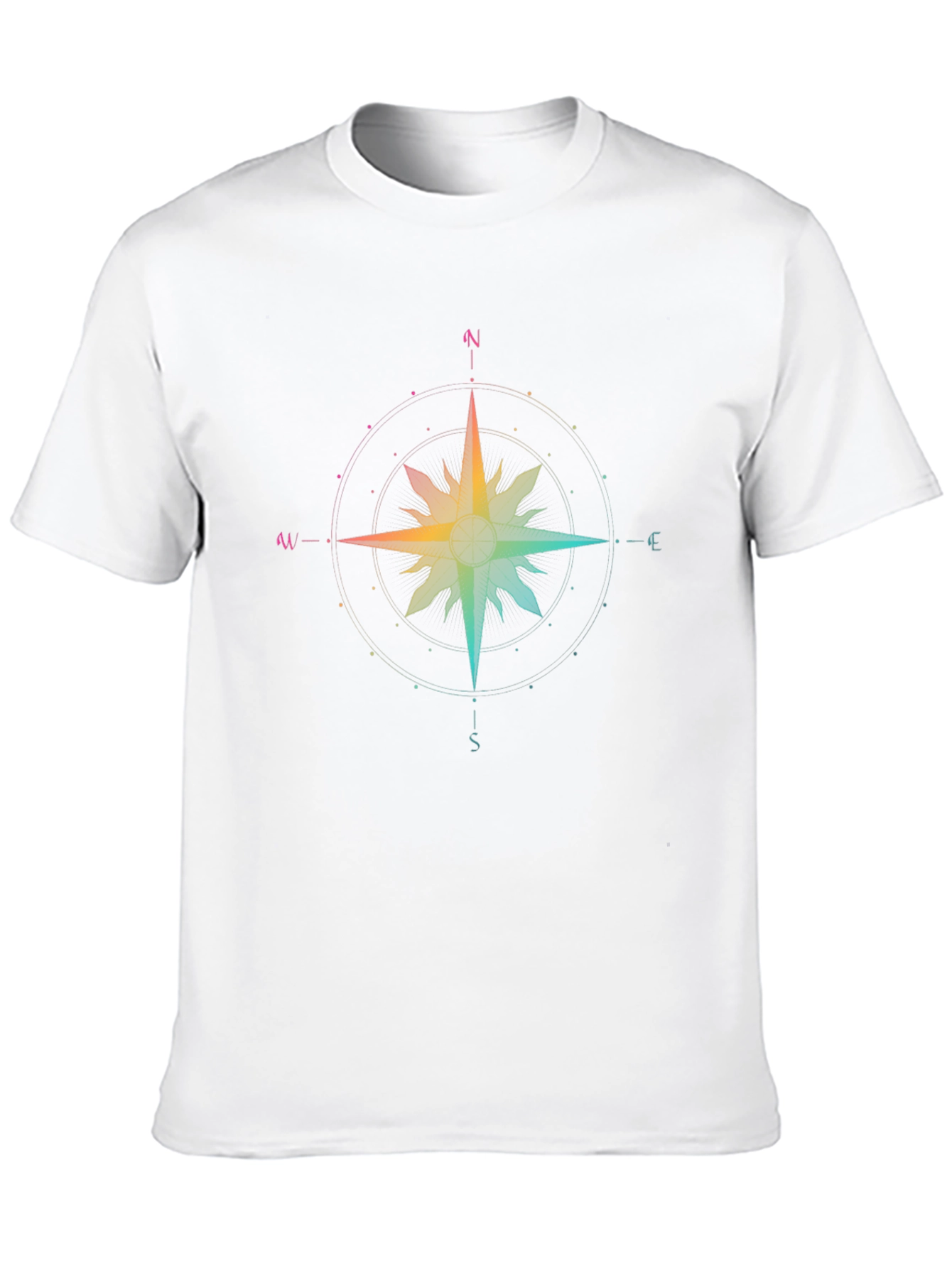 Rainbow Compass Rose Graphic Tee - Unisex