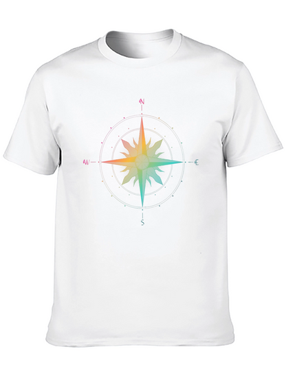 Rainbow Compass Rose Graphic Tee - Unisex