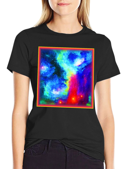 Galaxy Graphic Tee - Black Cotton Blend
