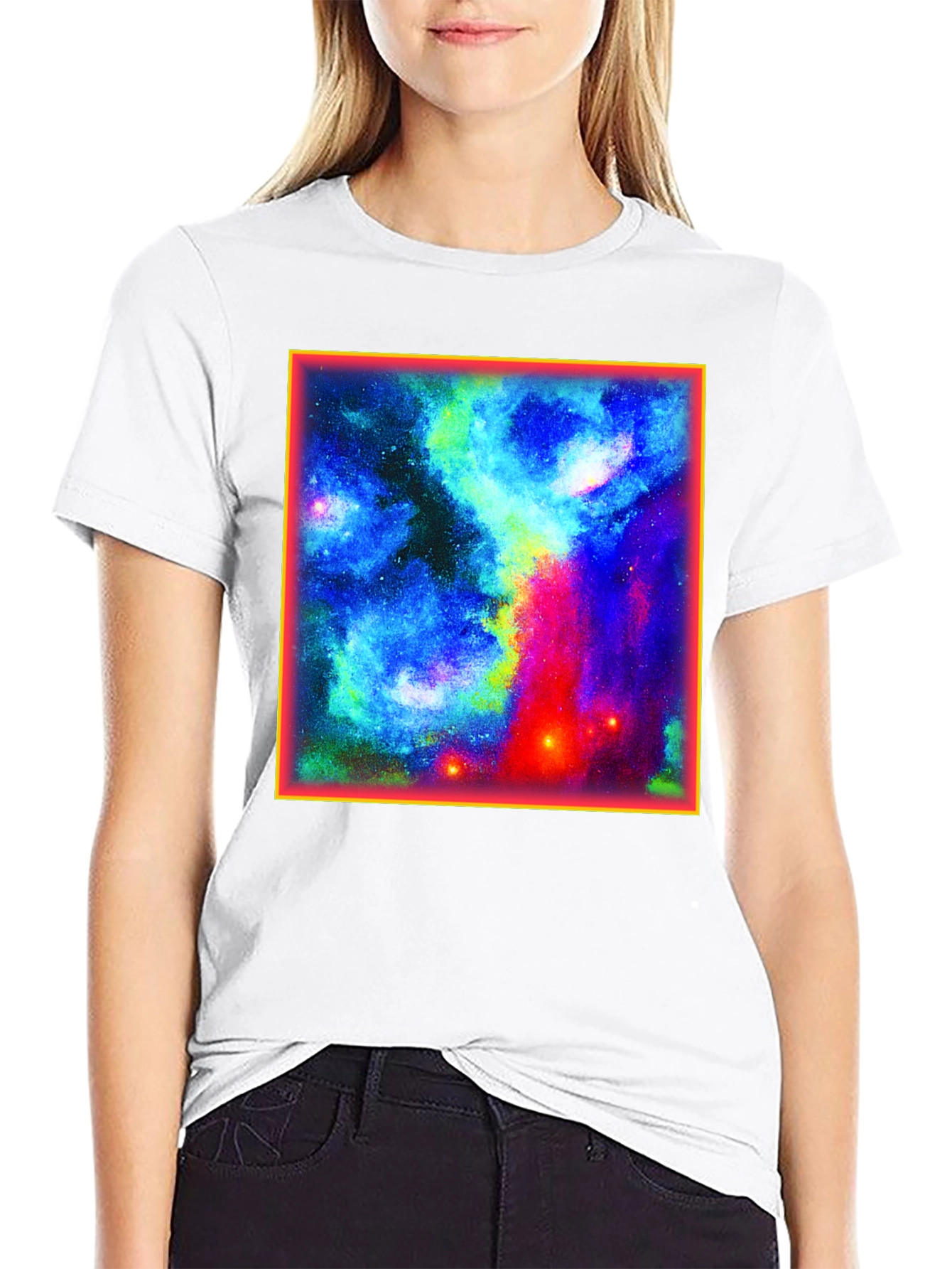 Galaxy Graphic Tee - Black Cotton Blend