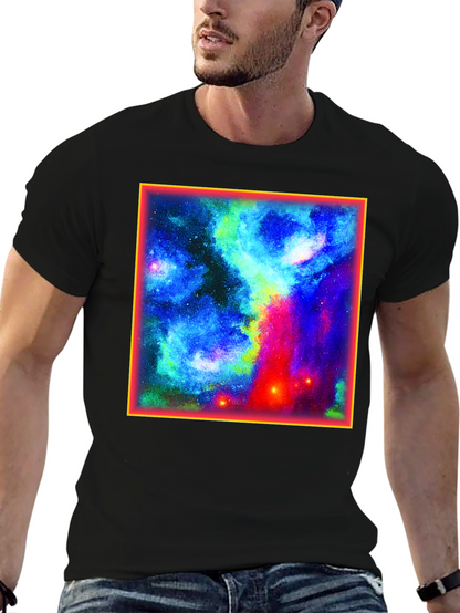 Galaxy Graphic Tee - Black Cotton Blend