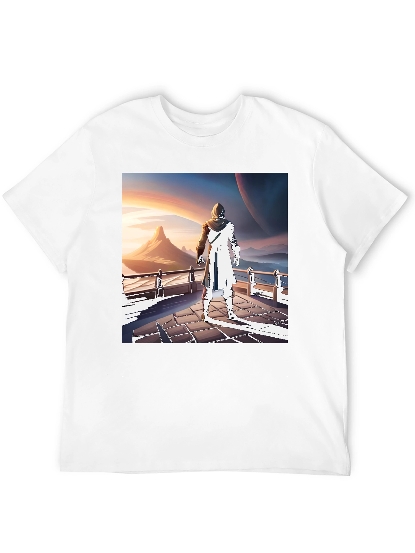 Sci-Fi Wanderer T-Shirt - Artistic Design