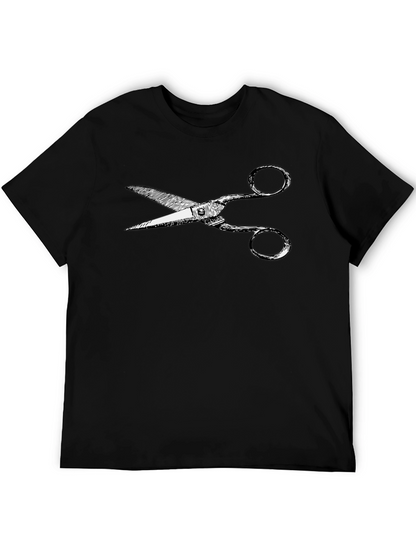Scissors Graphic Tee - Cool Barber Fashion