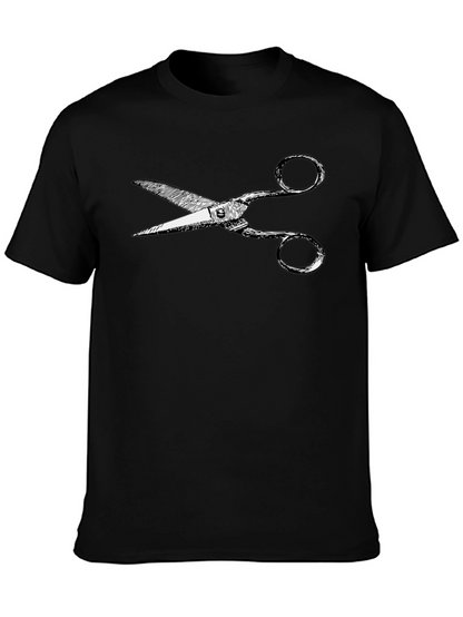 Scissors Graphic Tee - Cool Barber Fashion