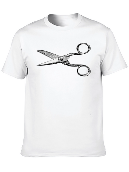 Scissors Graphic Tee - Cool Barber Fashion