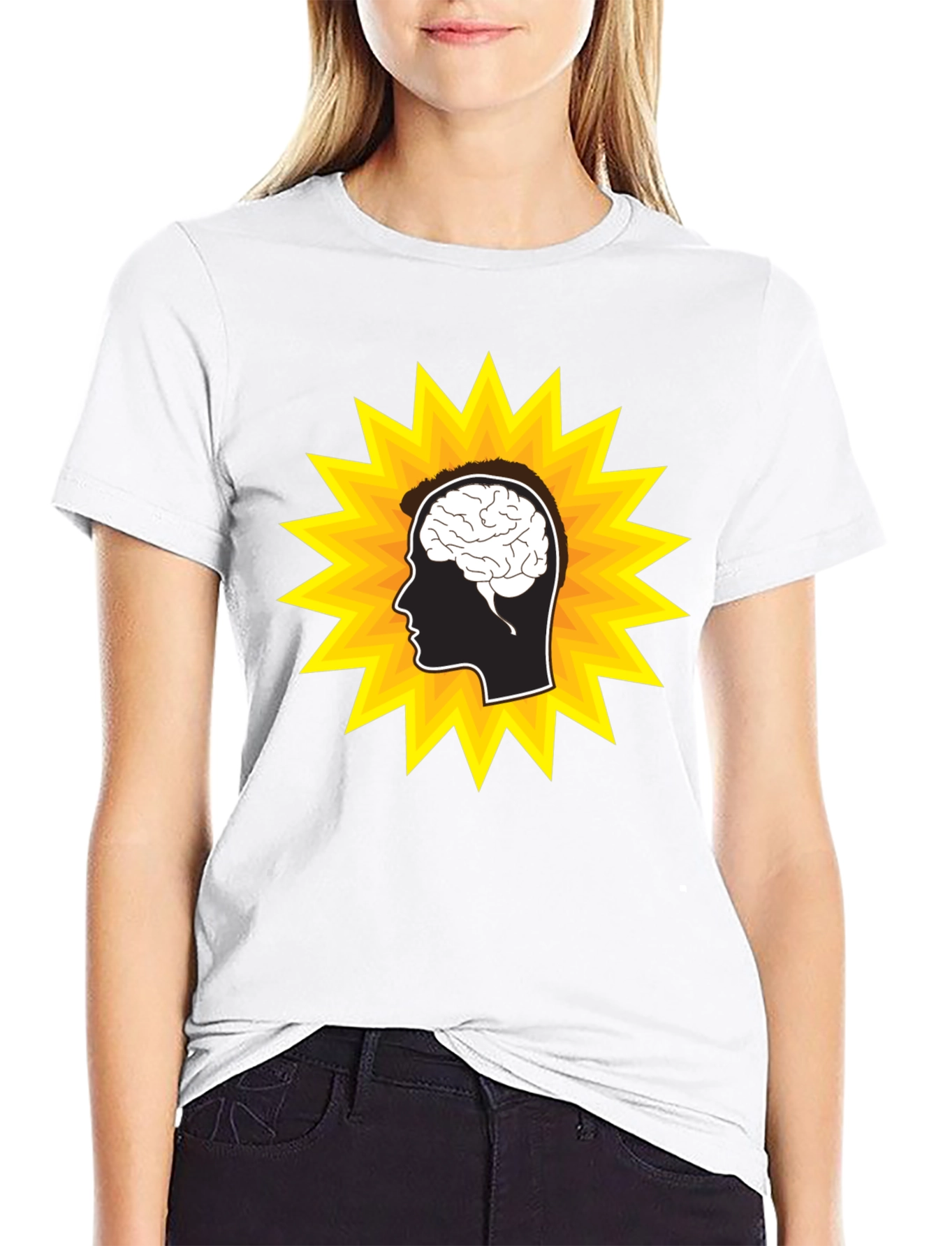 Brain Power T-Shirt - Stylish Head Design