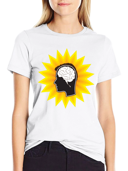 Brain Power T-Shirt - Stylish Head Design