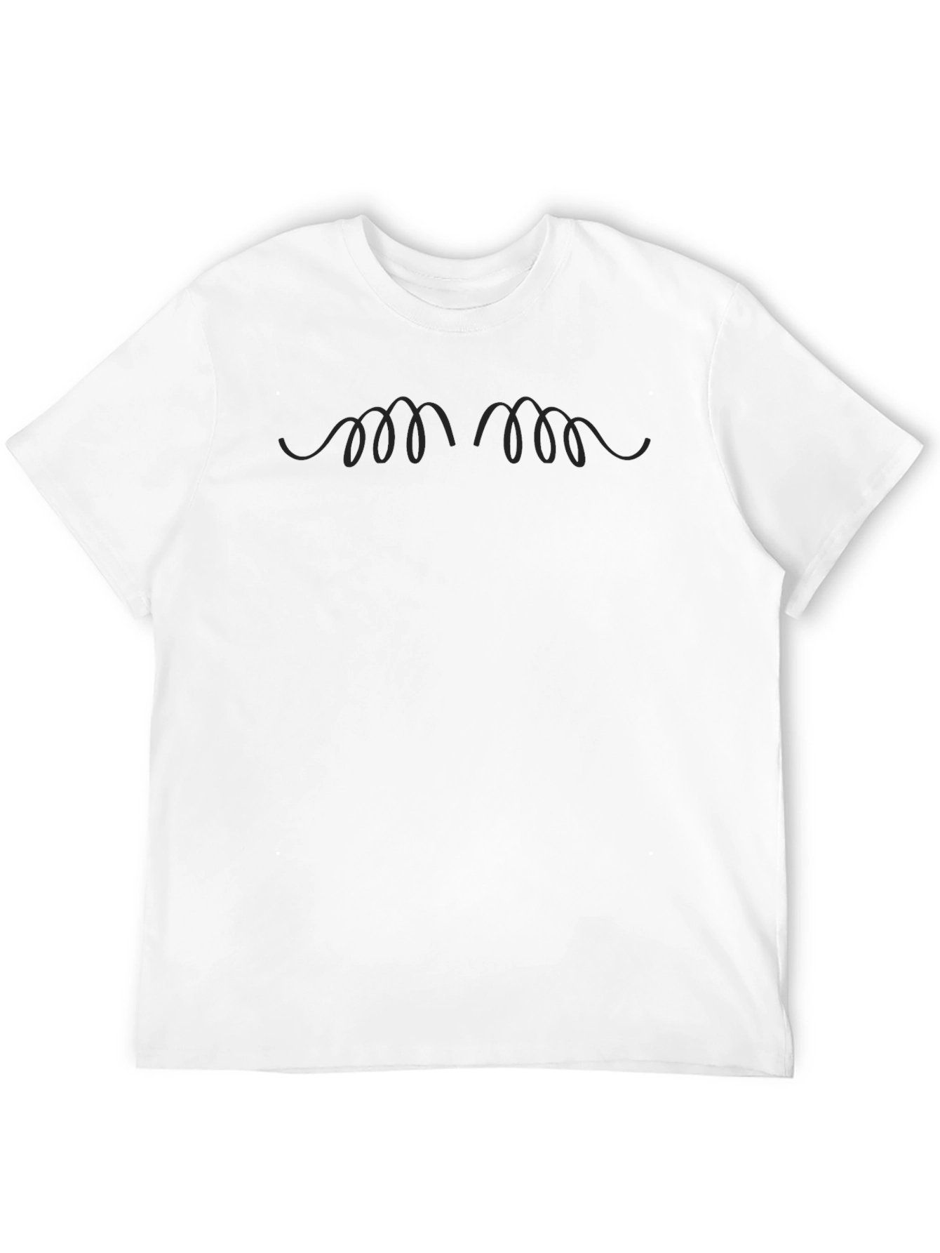 Minimalist Coil Graphic Black T-Shirt