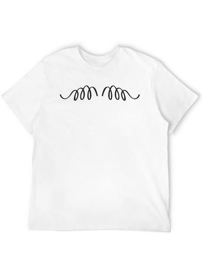 Minimalist Coil Graphic Black T-Shirt