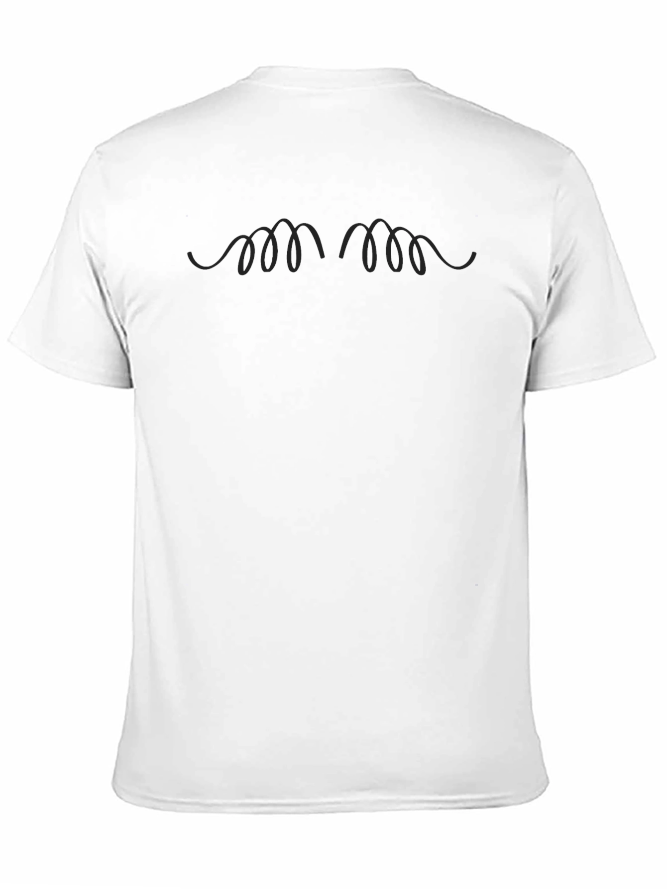 Minimalist Coil Graphic Black T-Shirt