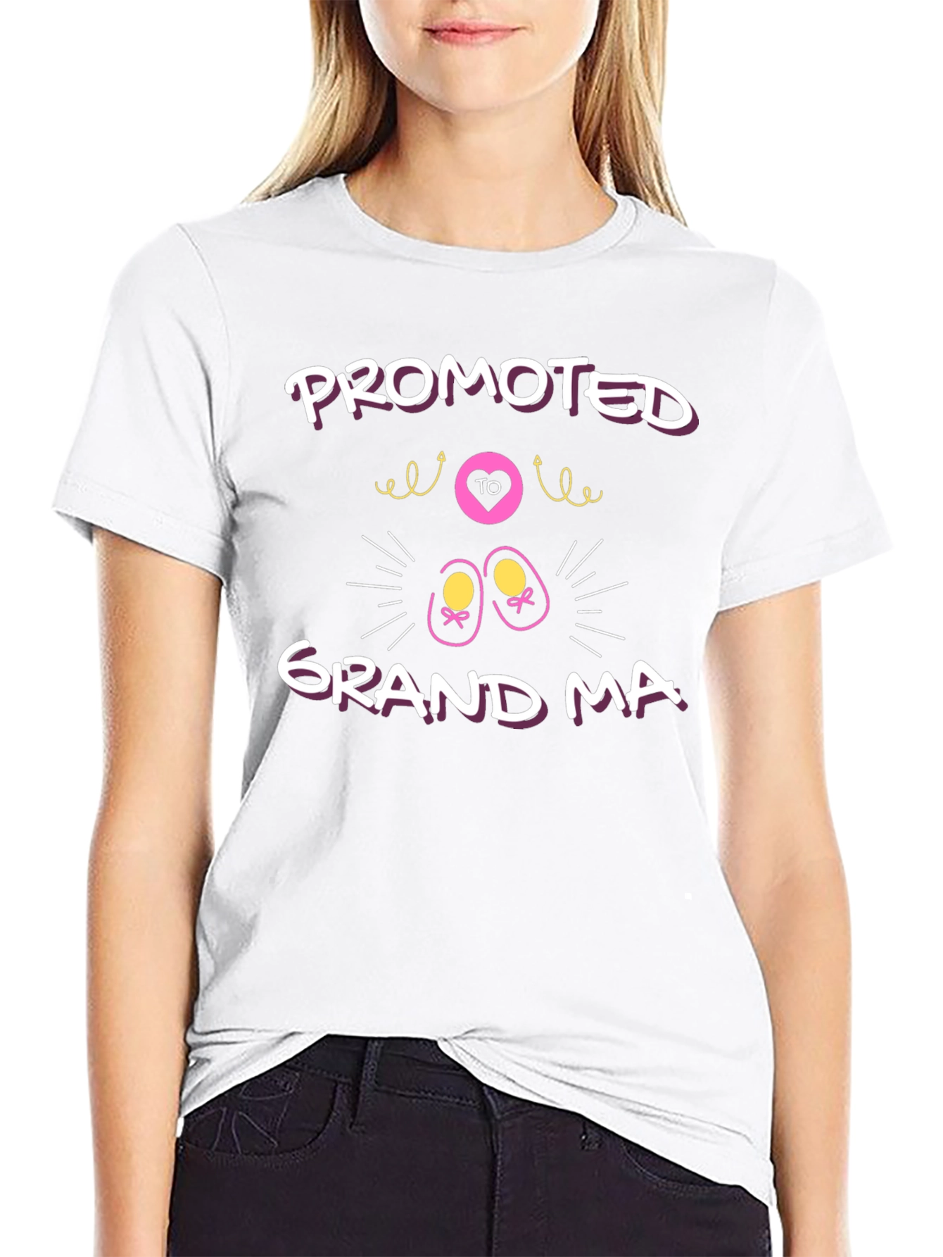 Promoted to Grandma T-Shirt - Cute Pregnancy Reveal Tee