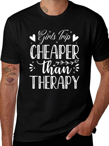 Girls Trip Cheaper Than Therapy Black T-Shirt