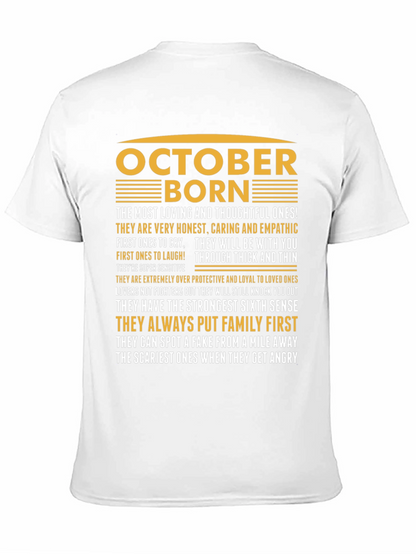 October Born T-Shirt - Loving Thoughtful and Loyal