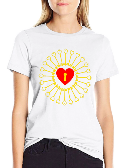 Heart Lock & Key T-Shirt - Unlock Your Style!