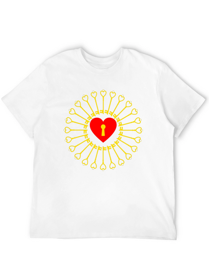 Heart Lock & Key T-Shirt - Unlock Your Style!