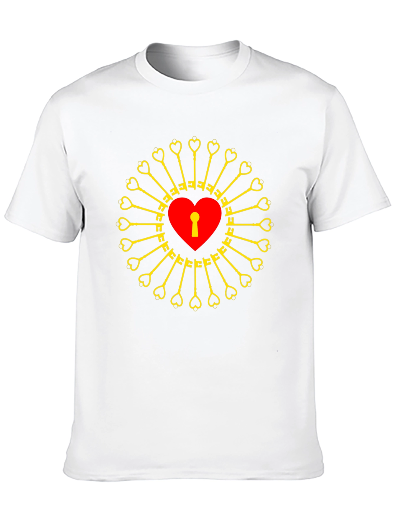 Heart Lock & Key T-Shirt - Unlock Your Style!