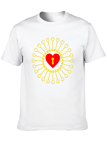 Heart Lock & Key T-Shirt - Unlock Your Style!