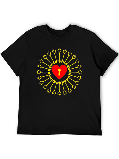 Heart Lock & Key T-Shirt - Unlock Your Style!