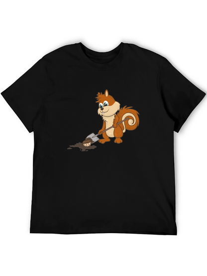 Cartoon Squirrel Digging T-Shirt