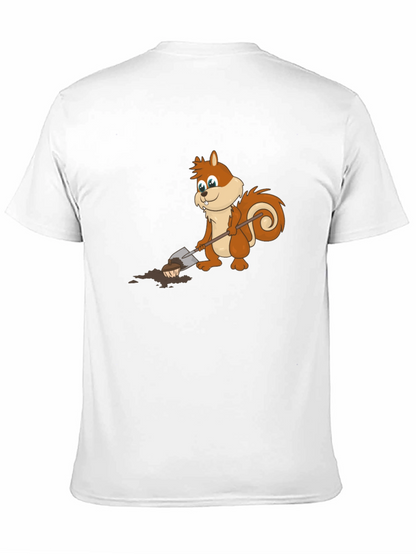 Cartoon Squirrel Digging T-Shirt