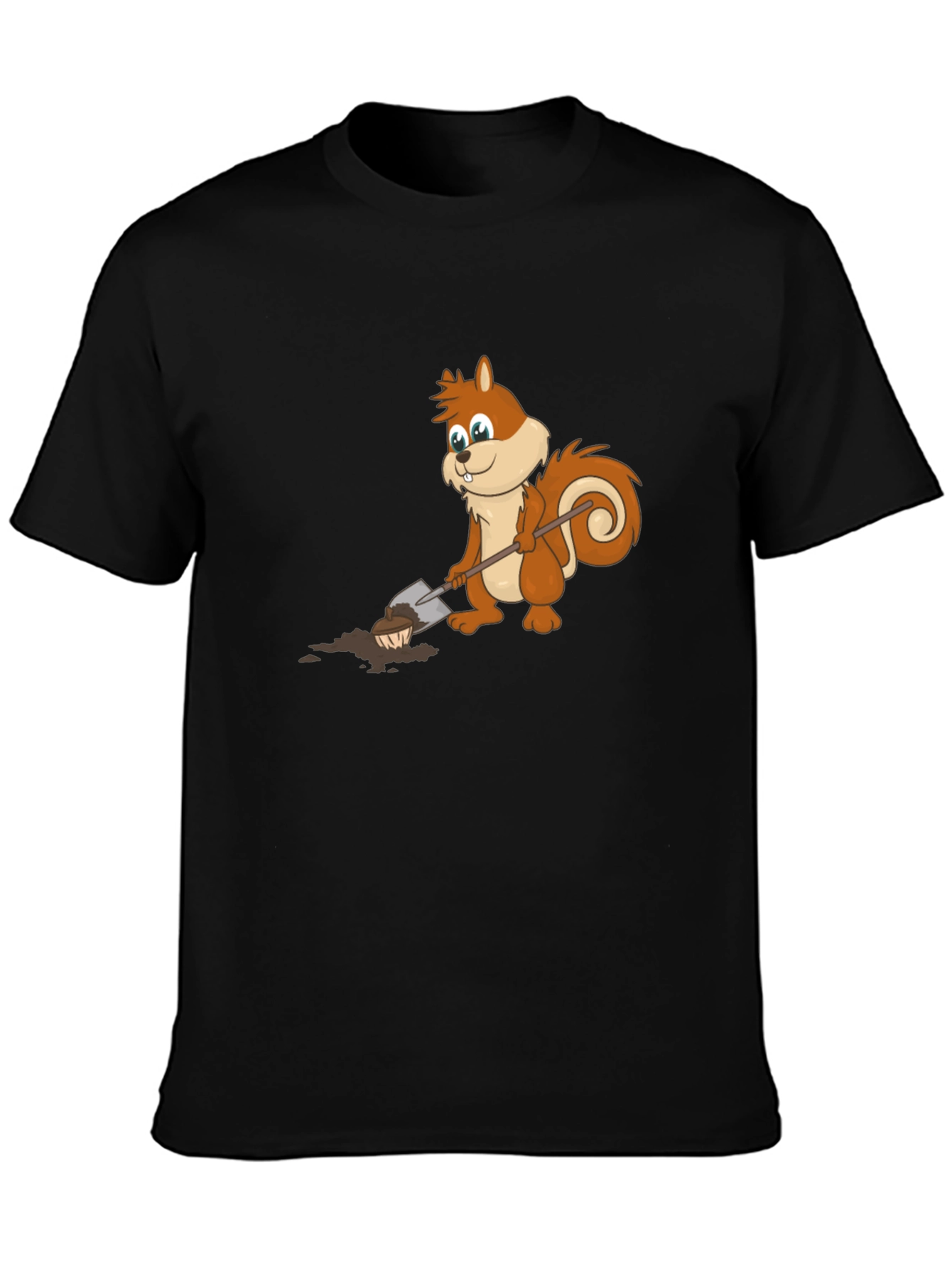 Cartoon Squirrel Digging T-Shirt