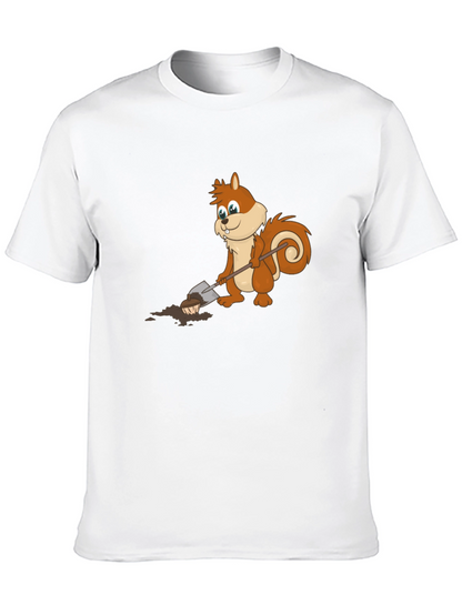 Cartoon Squirrel Digging T-Shirt