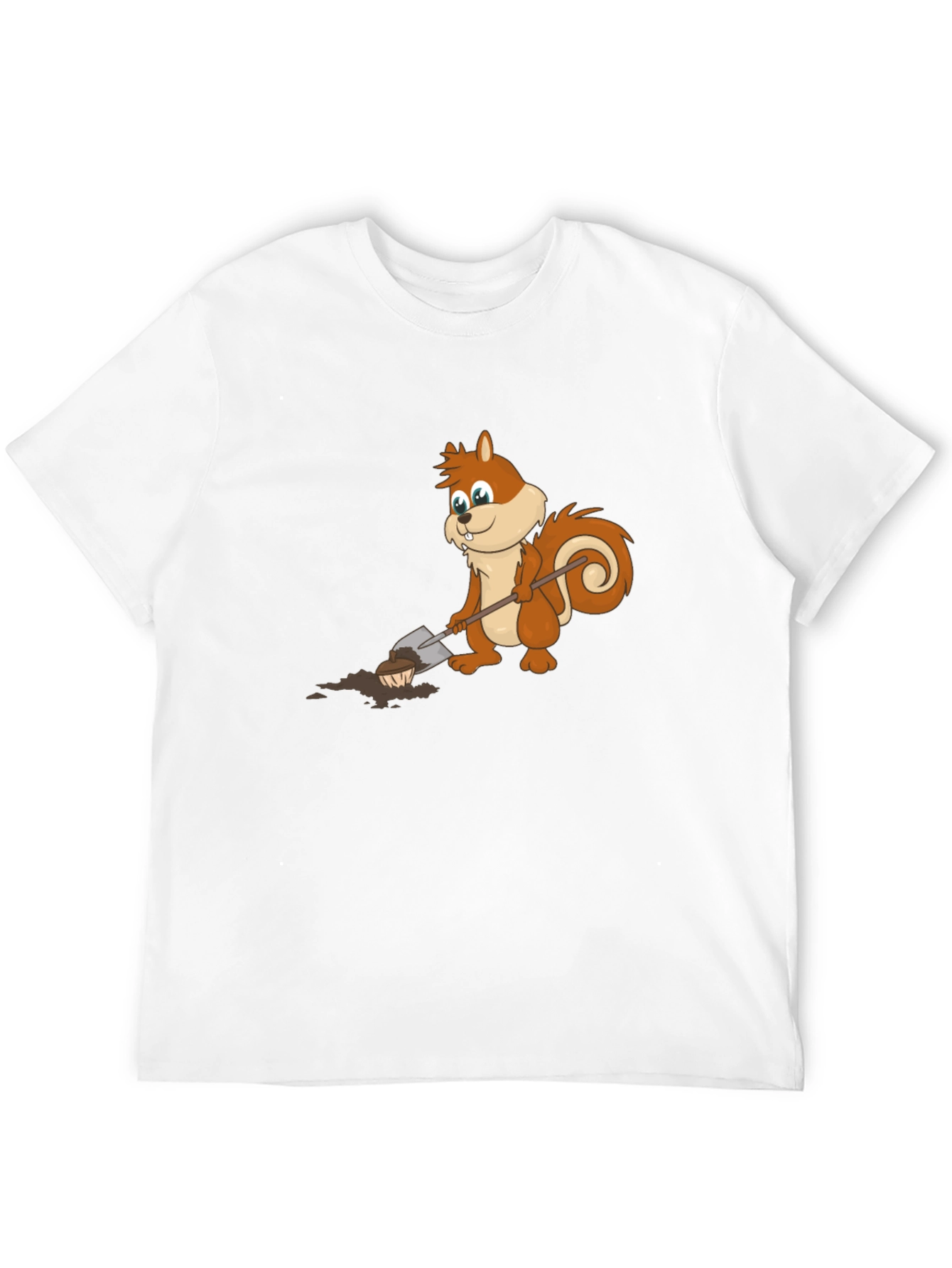 Cartoon Squirrel Digging T-Shirt