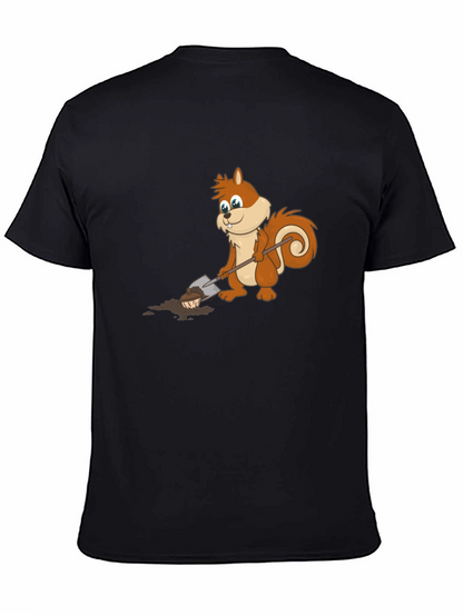 Cartoon Squirrel Digging T-Shirt