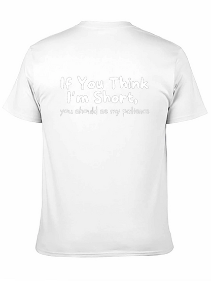 Funny Short Person T-Shirt - Low Patience Warning