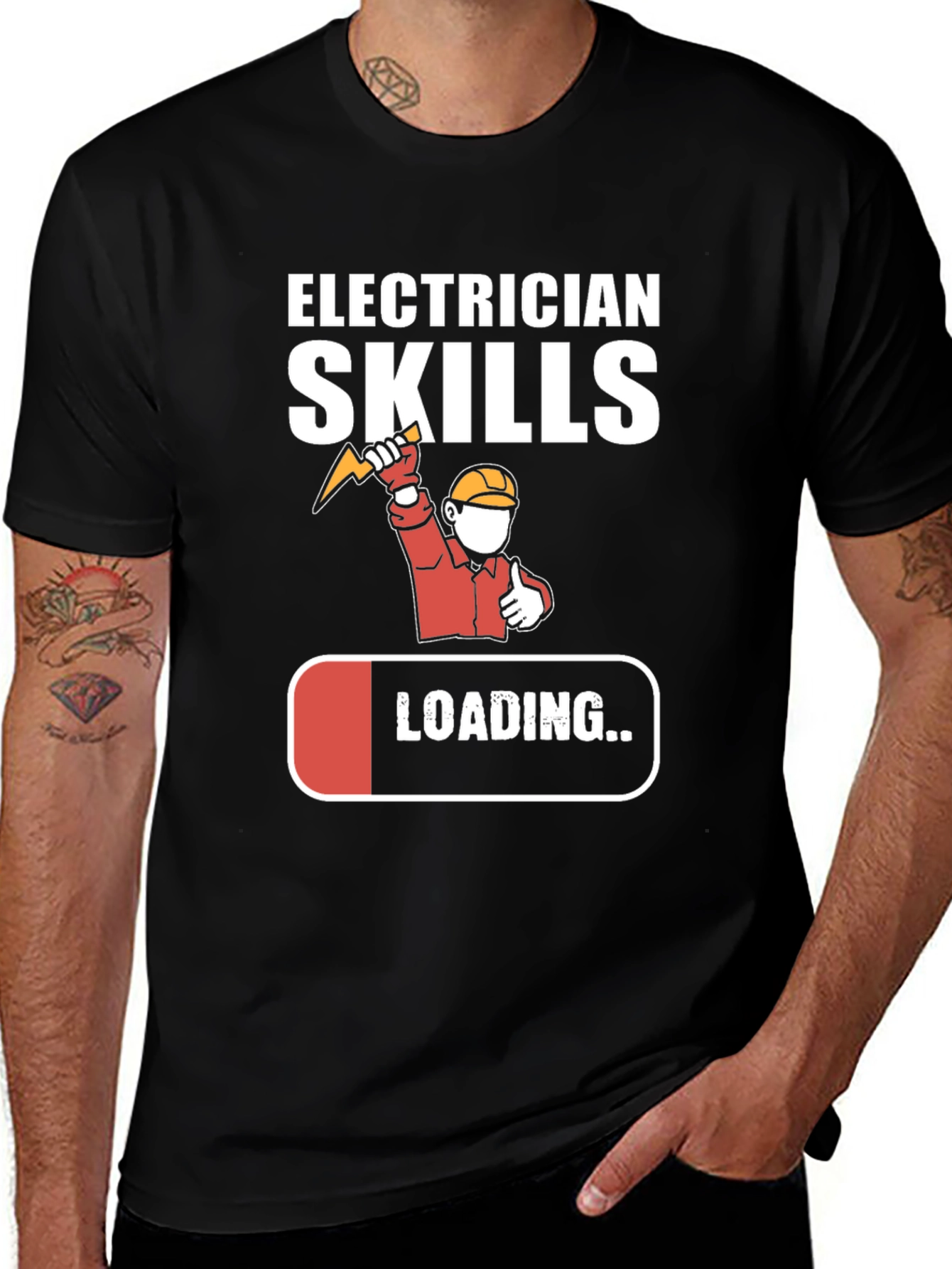 Electrician Skills Loading T-Shirt Funny Gift