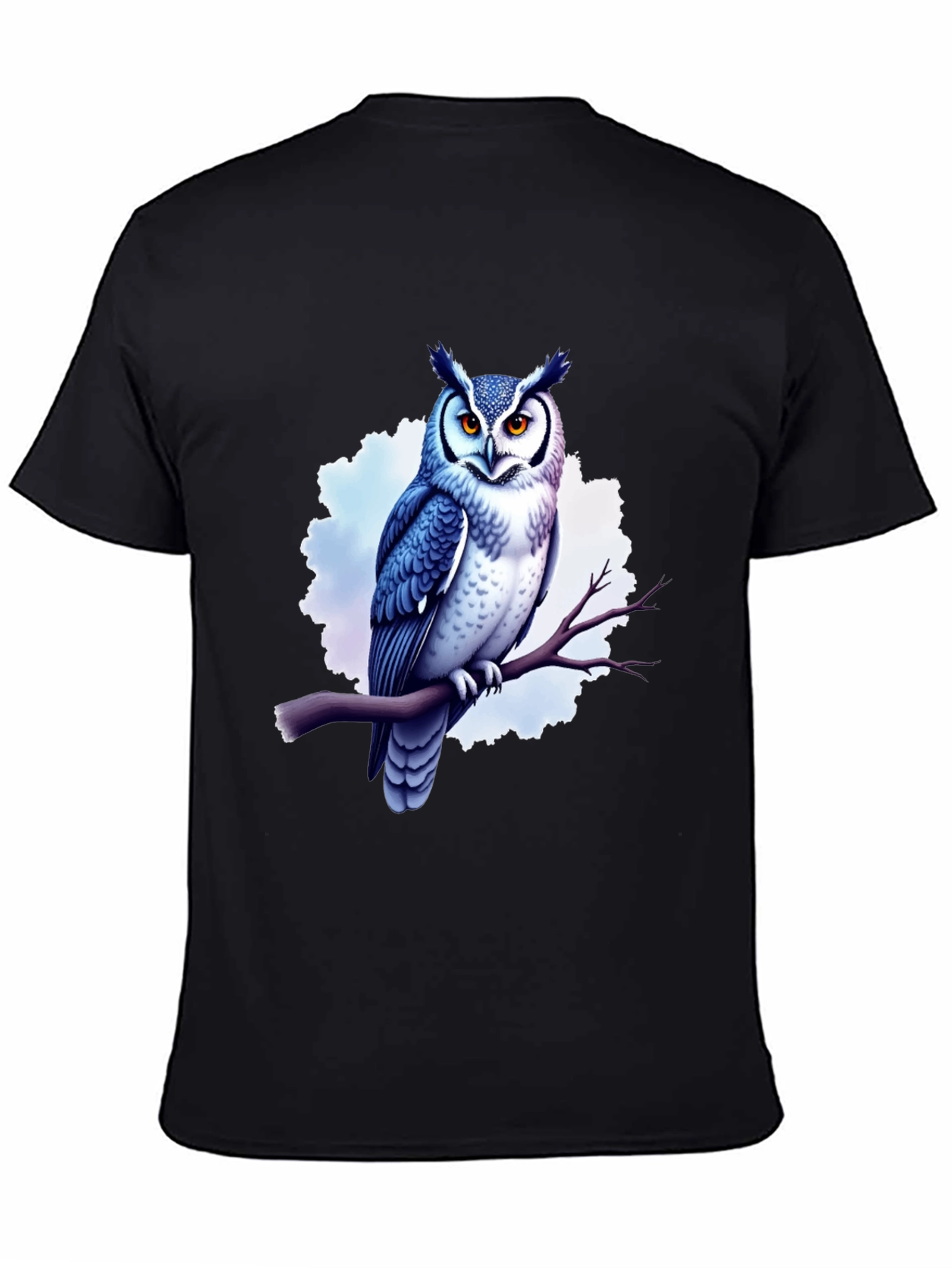 Cool Owl Graphic Tee - Black Cotton T-Shirt