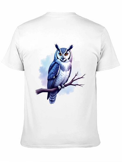 Cool Owl Graphic Tee - Black Cotton T-Shirt