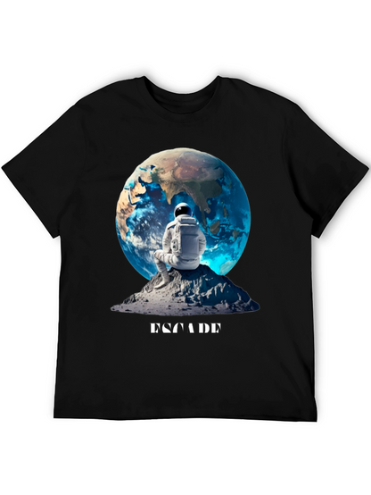 Astronaut Earth Graphic Tee - Black