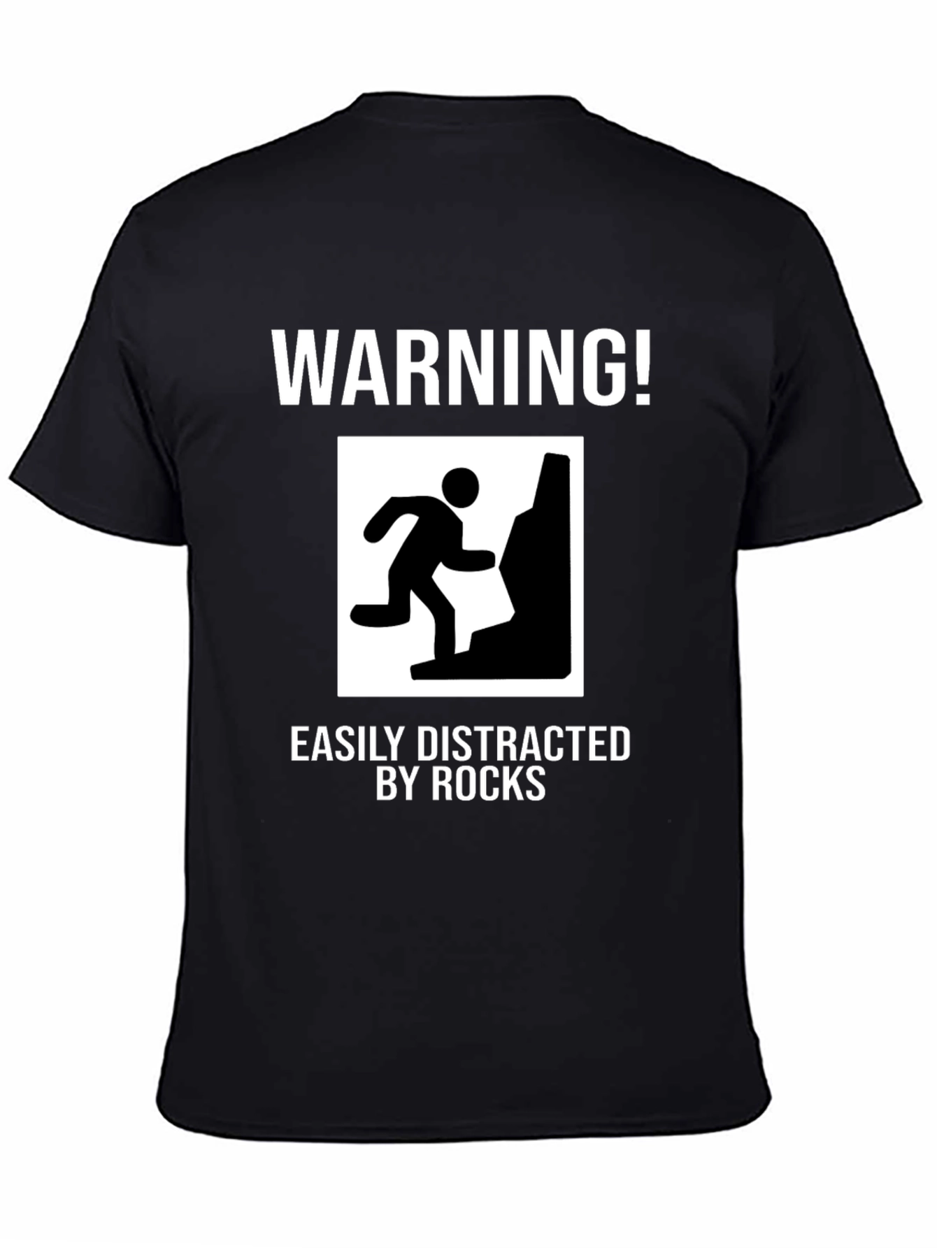 Warning Easily Distracted by Rocks Funny T-Shirt