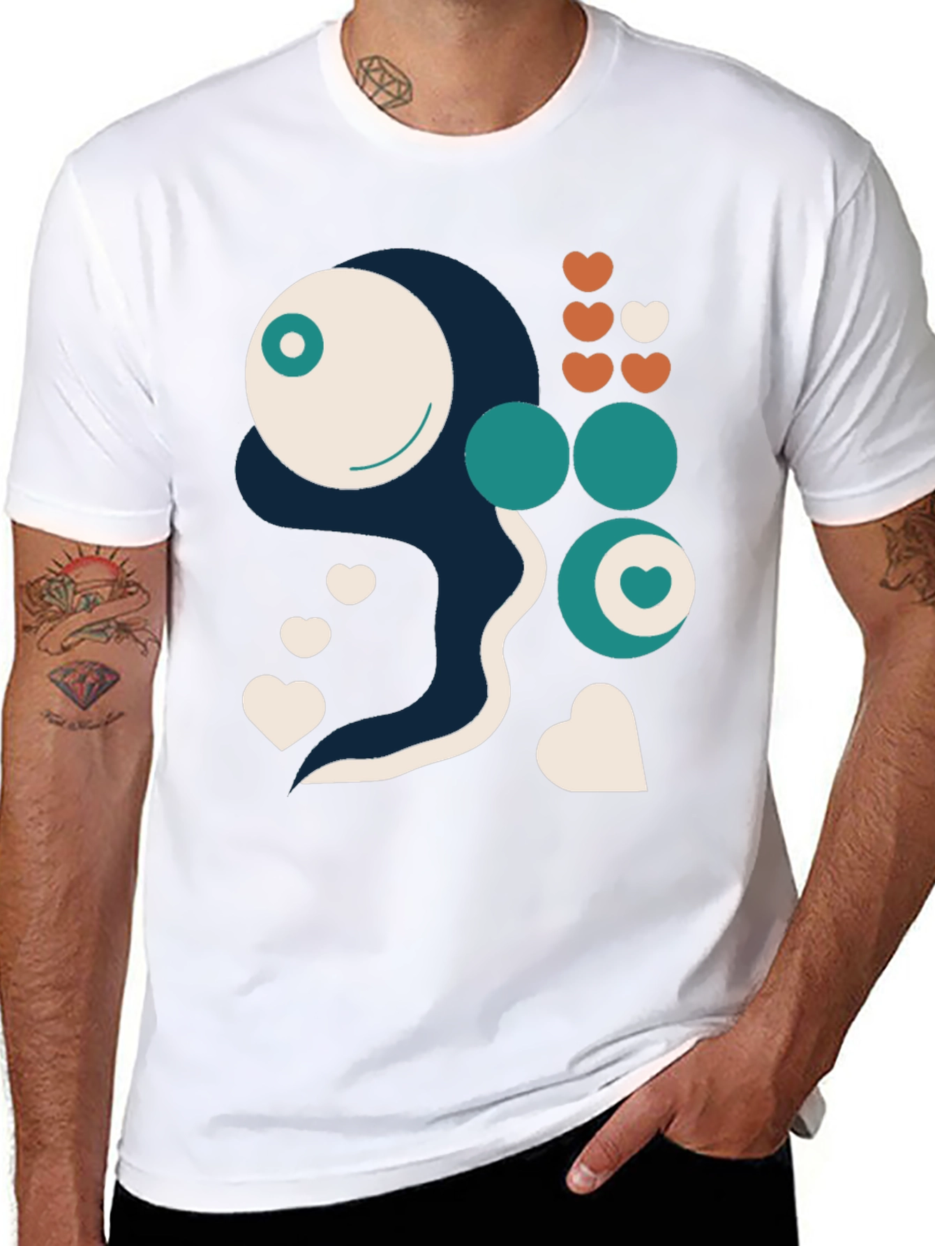 Abstract Graphic Print Tee