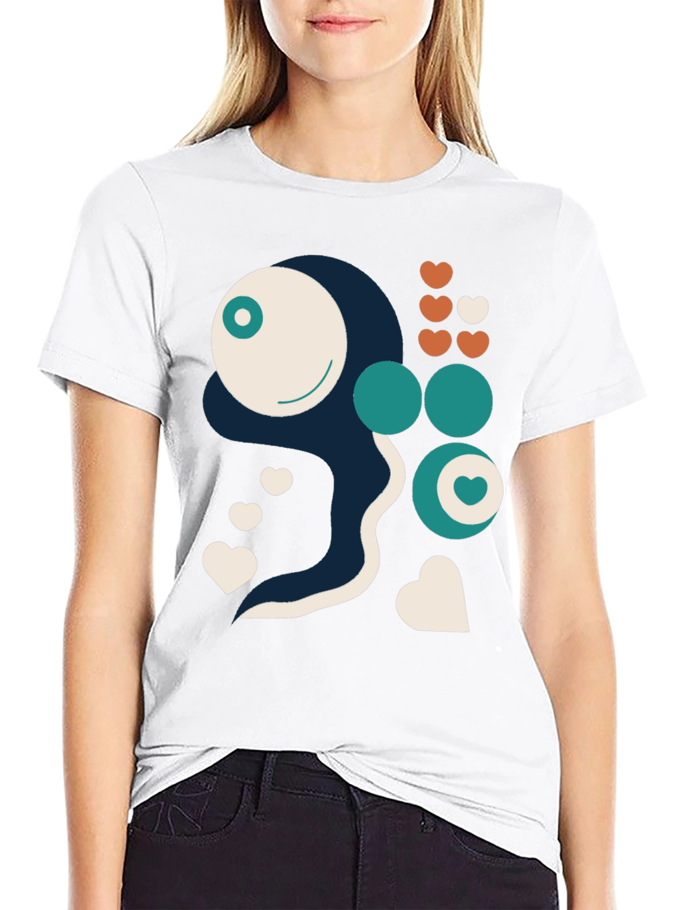 Abstract Graphic Print Tee