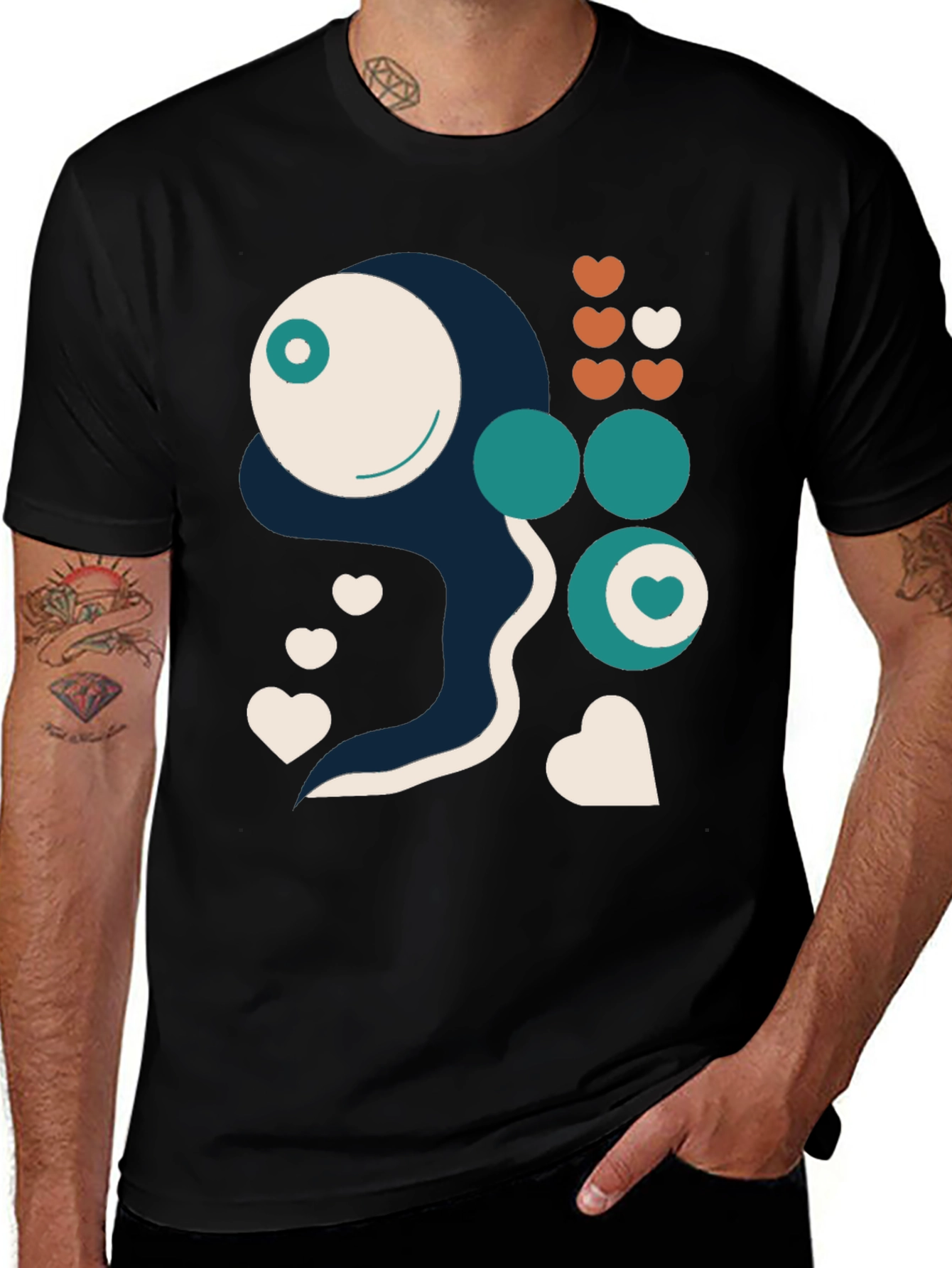 Abstract Graphic Print Tee