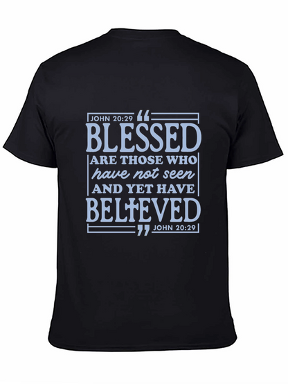 Blessed John 20:29 T-Shirt - Religious Faith Apparel