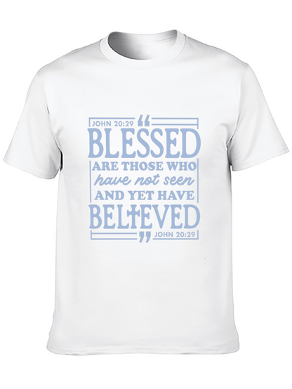 Blessed John 20:29 T-Shirt - Religious Faith Apparel