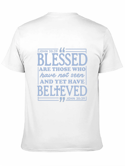 Blessed John 20:29 T-Shirt - Religious Faith Apparel