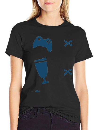 Gamer T-Shirt - Controller & Drink Design