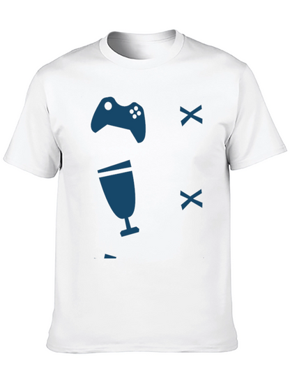 Gamer T-Shirt - Controller & Drink Design