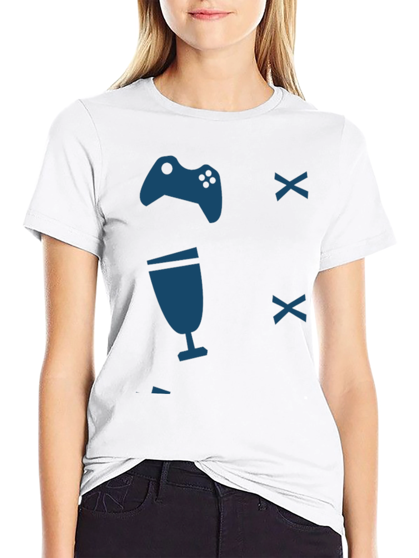 Gamer T-Shirt - Controller & Drink Design