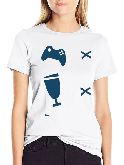 Gamer T-Shirt - Controller & Drink Design