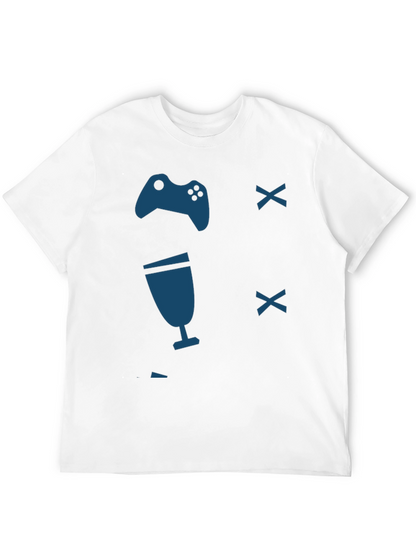 Gamer T-Shirt - Controller & Drink Design
